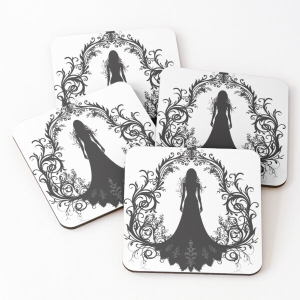 Item preview, Gothic Lady Silhouette Ornament designed and sold by AlexLineArt.
