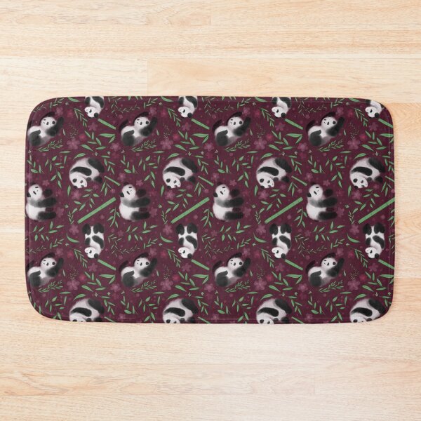 Item preview, Pandas Tumbling in Leaves Pattern designed and sold by DayDesigns2025.
