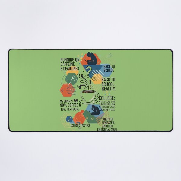 Item preview, Running On Caffeine & Deadlines Funny Vintage College Tee designed and sold by karim38.
