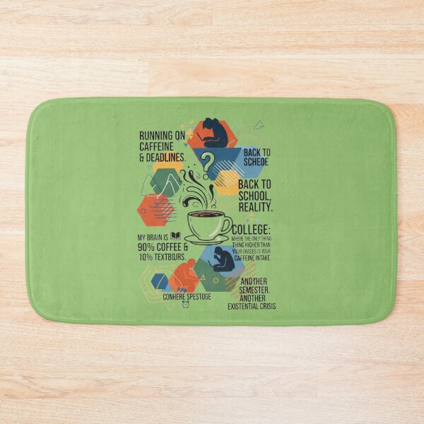 Item preview, Running On Caffeine & Deadlines Funny Vintage College Tee designed and sold by karim38.