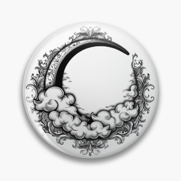 Item preview, Gothic Crescent Moon Ornament designed and sold by AlexLineArt.