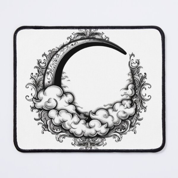 Item preview, Gothic Crescent Moon Ornament designed and sold by AlexLineArt.