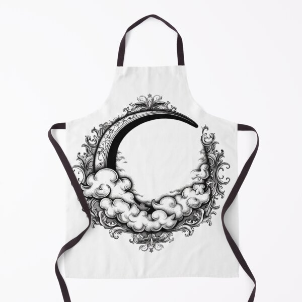 Item preview, Gothic Crescent Moon Ornament designed and sold by AlexLineArt.