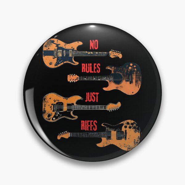 Item preview, "No Rules Just Riffs" Grunge Guitar T-Shirt Gifts For Music Fans designed and sold by EggertoneArt.