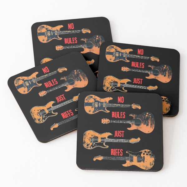 Item preview, "No Rules Just Riffs" Grunge Guitar T-Shirt Gifts For Music Fans designed and sold by EggertoneArt.