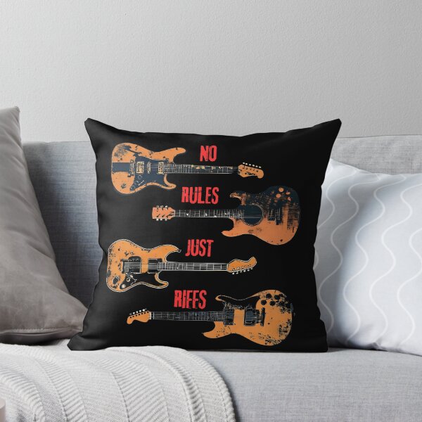 Item preview, "No Rules Just Riffs" Grunge Guitar T-Shirt Gifts For Music Fans designed and sold by EggertoneArt.