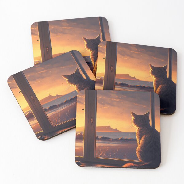 Item preview, Cat Watching Sunset Through Window designed and sold by Apex Designs.