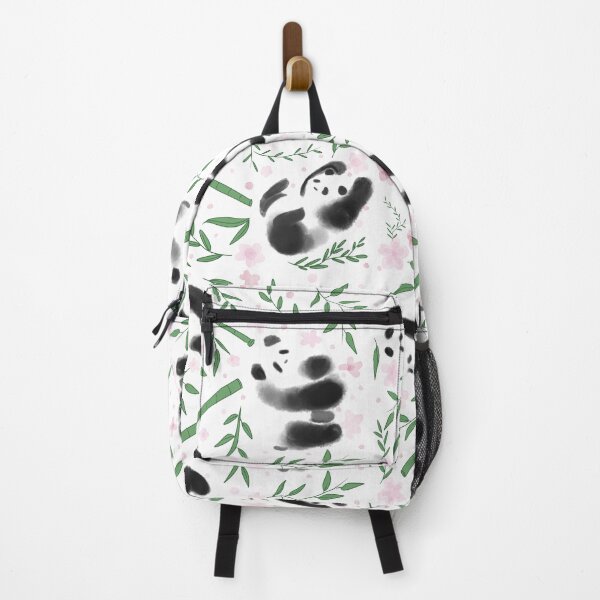 Item preview, Pandas Tumbling in Leaves in White designed and sold by DayDesigns2025.