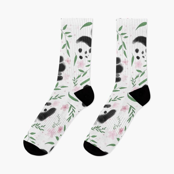 Item preview, Pandas Tumbling in Leaves in White designed and sold by DayDesigns2025.