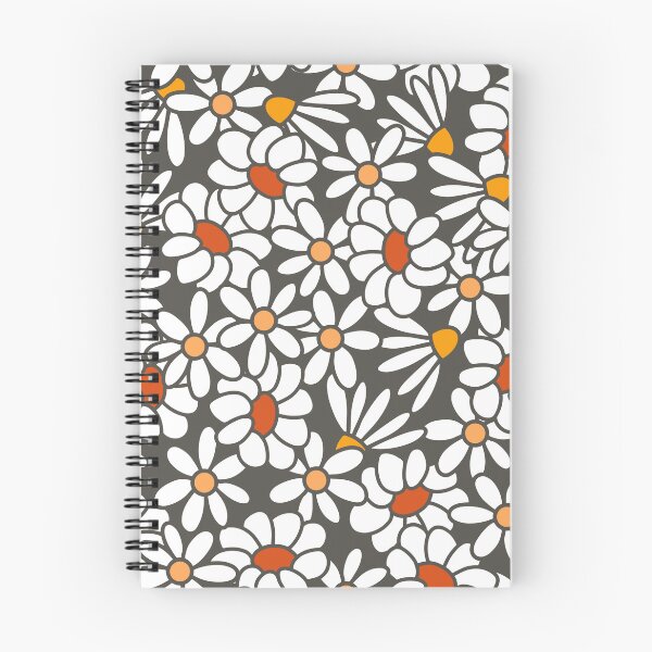 Item preview, Daisy White Flowers on Black Background Pattern designed and sold by Farissa Designs.