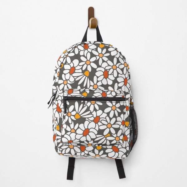 Item preview, Daisy White Flowers on Black Background Pattern designed and sold by Farissa Designs.