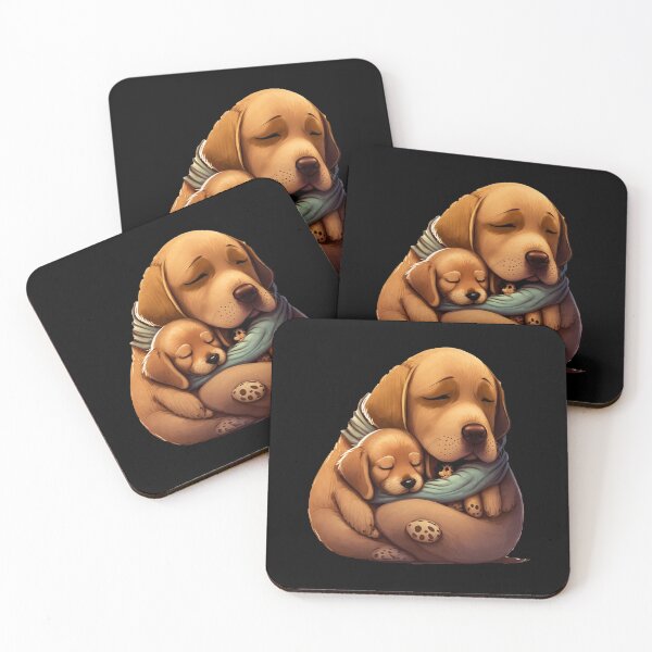 Item preview, Heartwarming Dog and Puppy Hug Illustration designed and sold by Apex Designs.