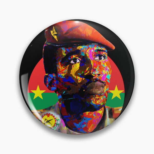 Item preview, Thomas Sankara  colorful pop art portrait - Burkina Faso leader designed and sold by Youngkev-arts.