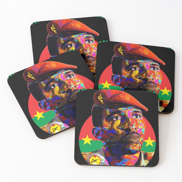 Item preview, Thomas Sankara  colorful pop art portrait - Burkina Faso leader designed and sold by Youngkev-arts.
