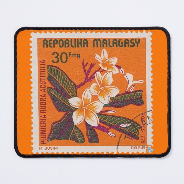 Item preview, Vintage Malagasy Plumeria Rubra Postage Stamp designed and sold by DreamiCanvas.