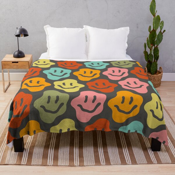 Item preview, Happy Smile Distorted Retro Groovy Face Pattern designed and sold by Farissa Designs.