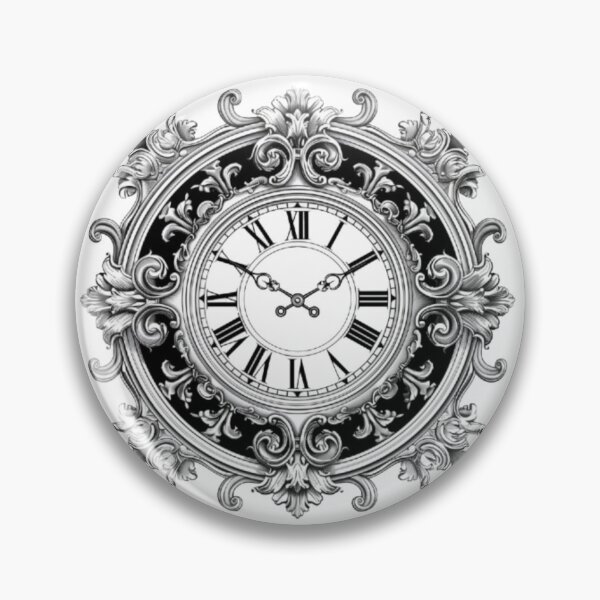 Item preview, Gothic Ornamental Clock designed and sold by AlexLineArt.