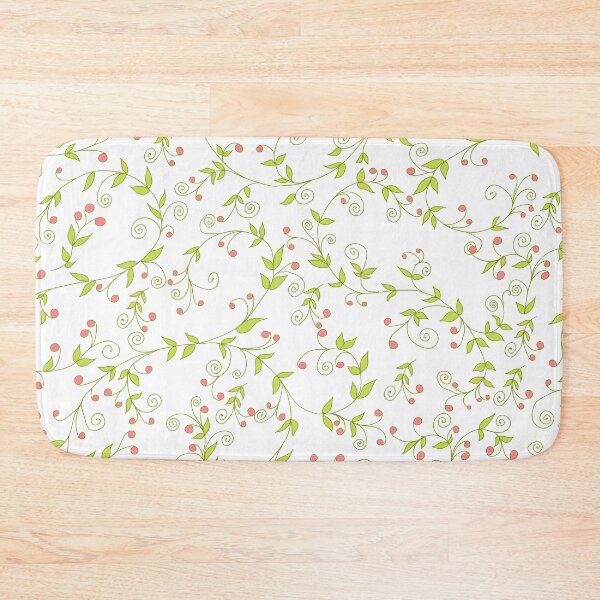 Item preview, Spring Vines – Elegant Green and Pink Pattern designed and sold by AlisaArtDecor.