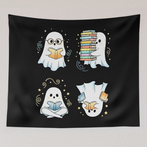 Item preview, Spooky Ghosts Book Reading – Cute Halloween Ghosts with Books Design designed and sold by Teetreasure2.