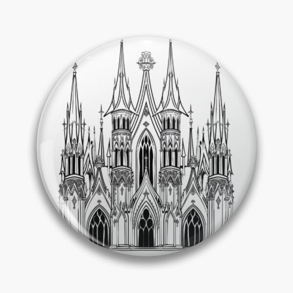 Item preview, Gothic Castle Ornament designed and sold by AlexLineArt.