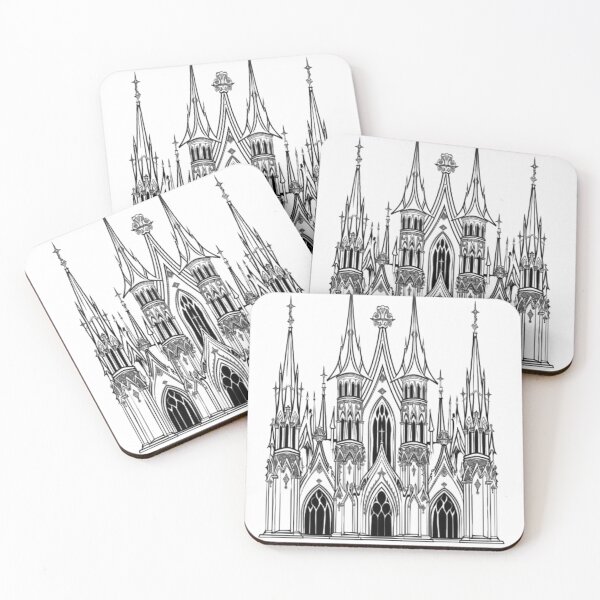 Item preview, Gothic Castle Ornament designed and sold by AlexLineArt.
