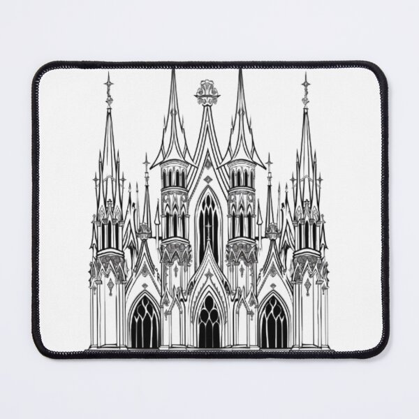 Item preview, Gothic Castle Ornament designed and sold by AlexLineArt.