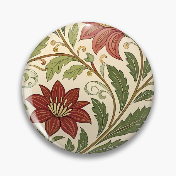 Item preview, William Morris Inspired Floral Pattern – Seamless Botanical Design with Earthy Tones designed and sold by VividOrganica.