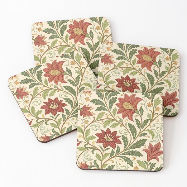 Item preview, William Morris Inspired Floral Pattern – Seamless Botanical Design with Earthy Tones designed and sold by VividOrganica.