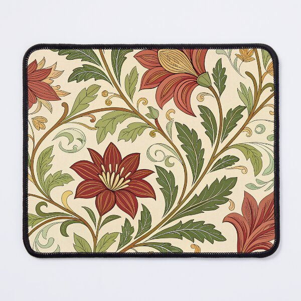 Item preview, William Morris Inspired Floral Pattern – Seamless Botanical Design with Earthy Tones designed and sold by VividOrganica.