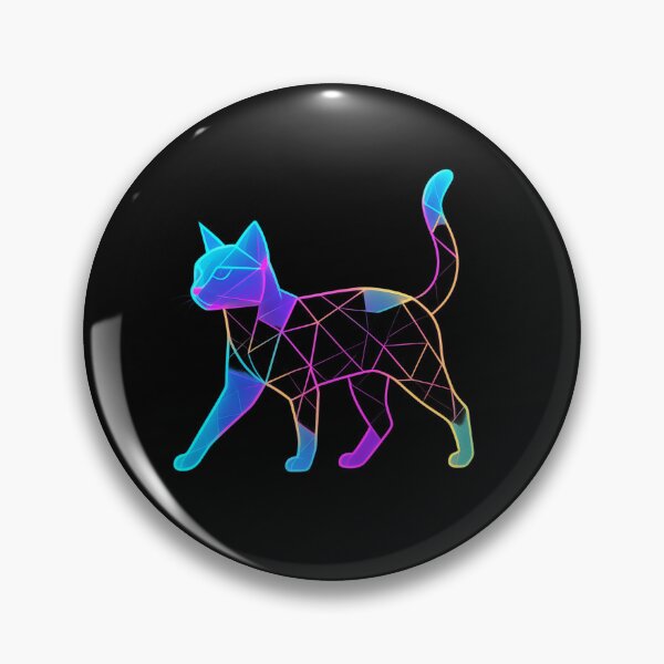 Artikelvorschau, Geometrische Neonkatze modern entworfen und verkauft von Darklibra.