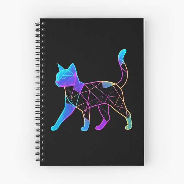 Item preview, Geometric neon cat modern designed and sold by Darklibra.