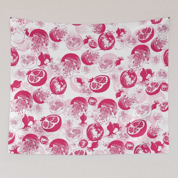 Item preview, Pomegranate Joy – Red Fruit Pattern designed and sold by AlisaArtDecor.