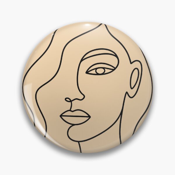 Item preview, Minimalist Line Art Woman Face – Modern Abstract Design designed and sold by Meow-WoofDesign.