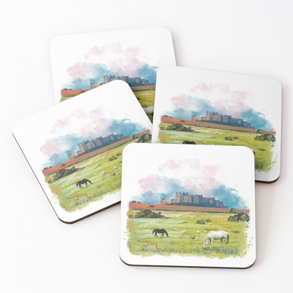 Item preview, “The Horses & The Heritage” Magestic Bamburgh Castle  designed and sold by Printfantasia .