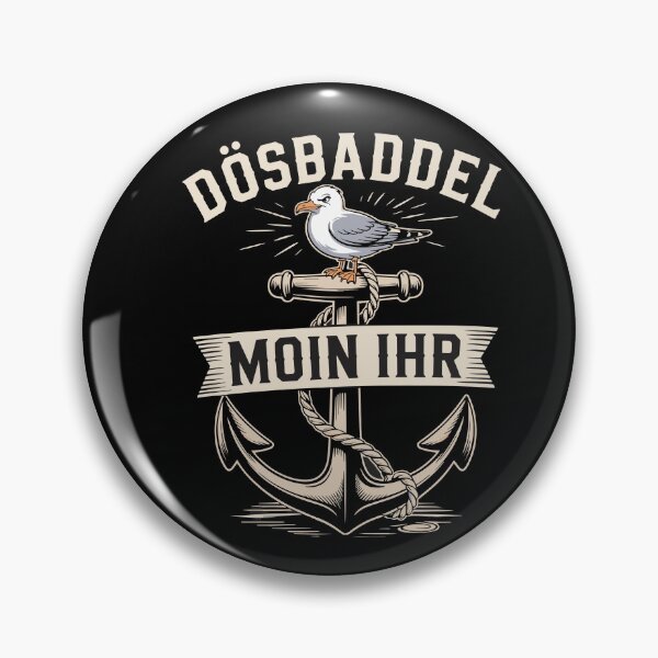 Item preview, Dösbaddel Moin Ihr Seagull Anchor Northern Germany Maritime Humor designed and sold by yoddel.
