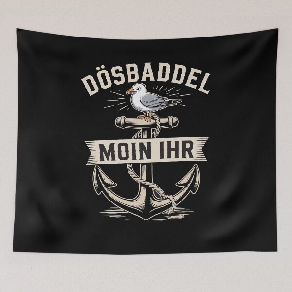 Item preview, Dösbaddel Moin Ihr Seagull Anchor Northern Germany Maritime Humor designed and sold by yoddel.
