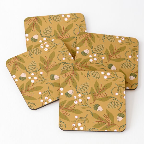 Item preview, Cozy Autumn Winter Botanicals Pattern designed and sold by Farissa Designs.