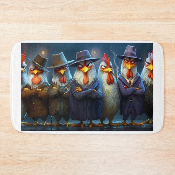 Item preview, Stylish Gang of Cartoon Chickens in Suits Together designed and sold by Artessie.