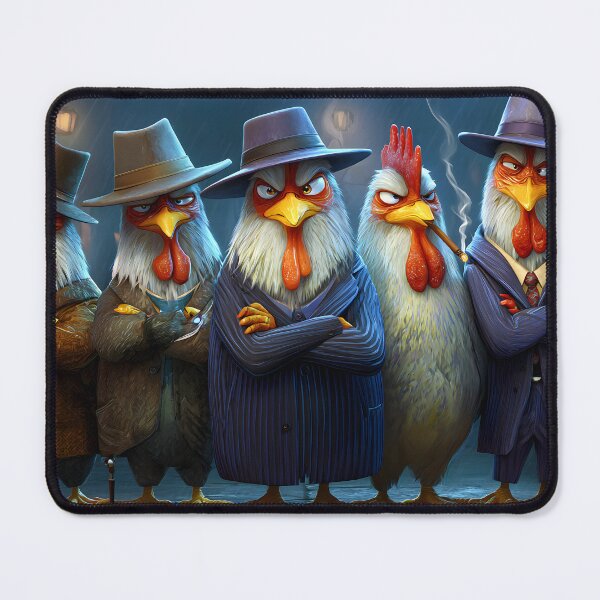 Item preview, Stylish Gang of Cartoon Chickens in Suits Together designed and sold by Artessie.