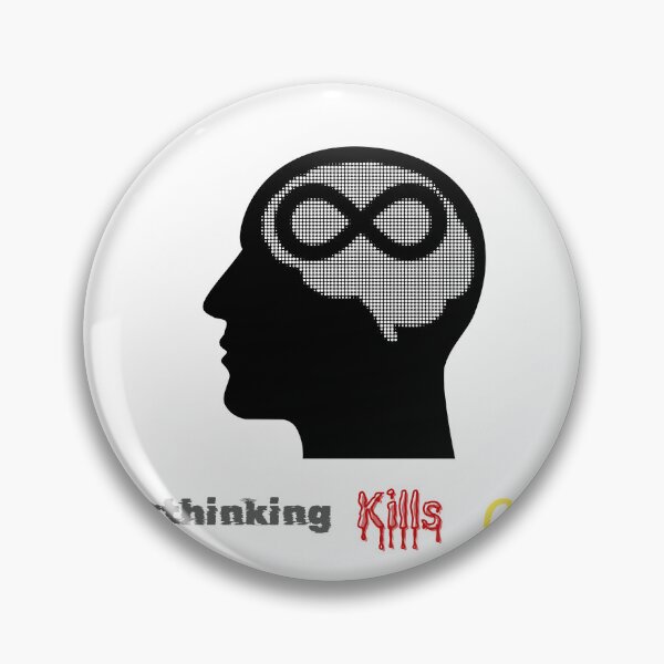 Item preview, "Overthinking Kills Creativity | Bold Motivational Design for Focused Deep Minds" designed and sold by Hyper3Design.
