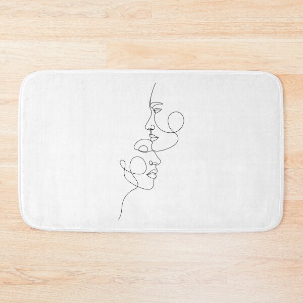 Item preview, Black One Line Drawing - Loving Couple designed and sold by altandesign.