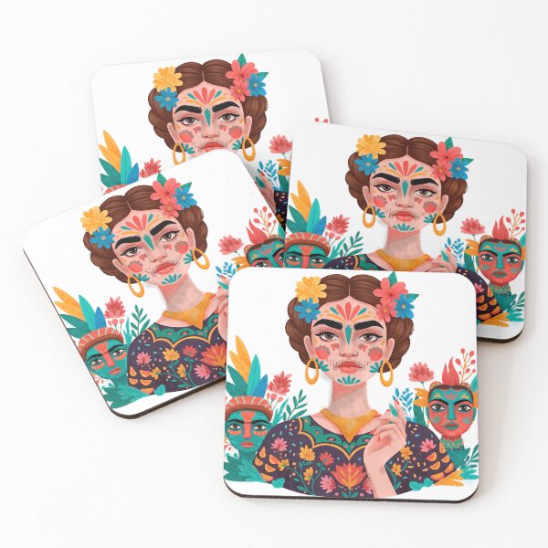 Item preview, Halloween Portrait Inspired by Frida Kahlo and Mexican Folk Art designed and sold by  Ojo de Lilith.