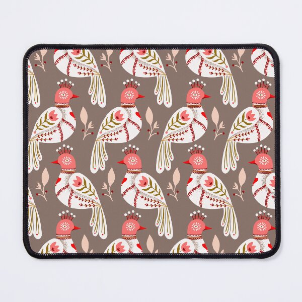 Item preview, Elegant Folk Art Birds Pattern designed and sold by Farissa Designs.