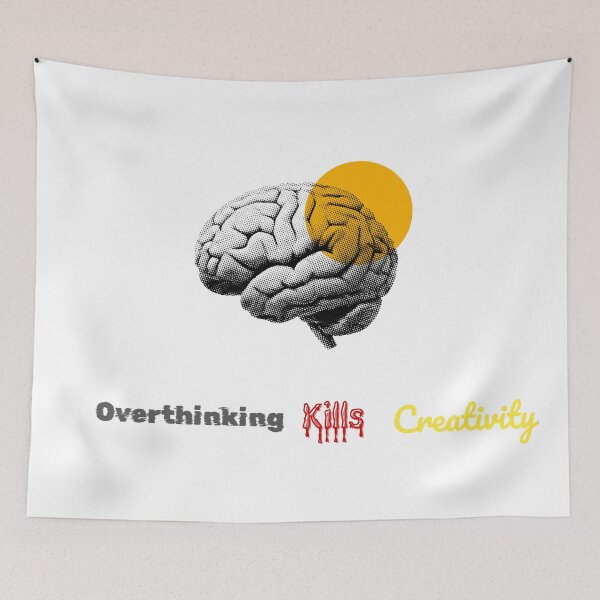 Item preview, Copy of "Overthinking Kills Creativity | Bold Motivational Design for Focused Deep Minds" designed and sold by Hyper3Design.