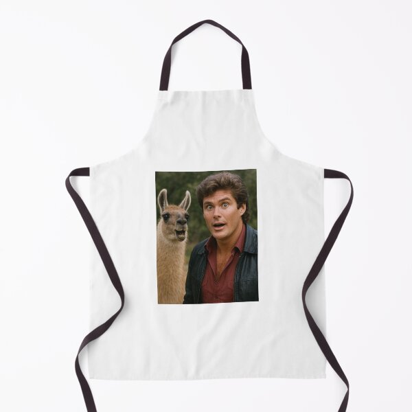 Item preview, David hasselhoff llama selfie photobomb birthday funny prank meme gift weird designed and sold by CheeseBlueprint.
