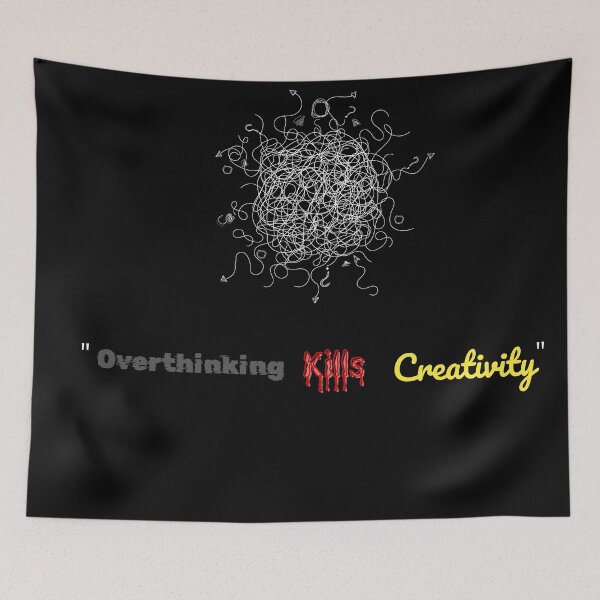 Item preview, Copy of "Overthinking Kills Creativity | Bold Motivational Design for Focused Deep Minds" designed and sold by Hyper3Design.