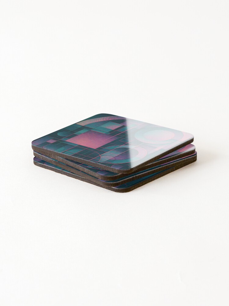 Thumbnail 4 of 5, Coasters (Set of 4), Retro Abstract Geometry designed and sold by aether-lab.