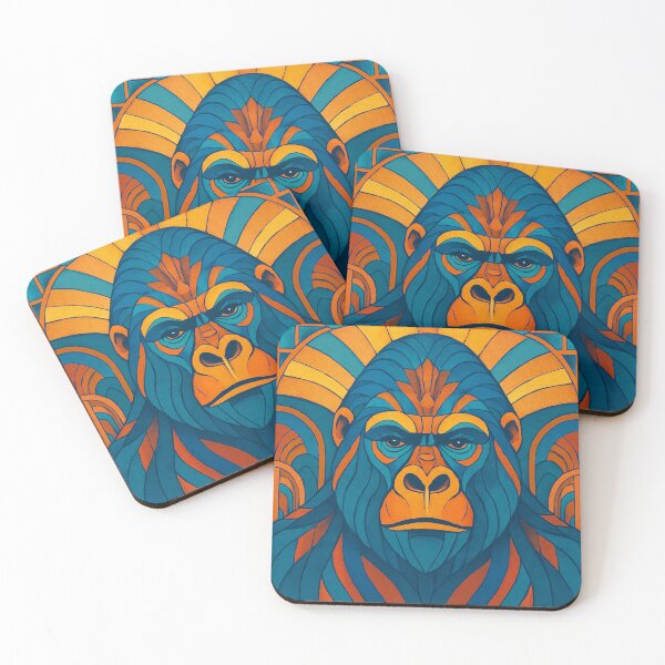 Item preview, Colorful Portrait of a Gorilla designed and sold by CarolM.