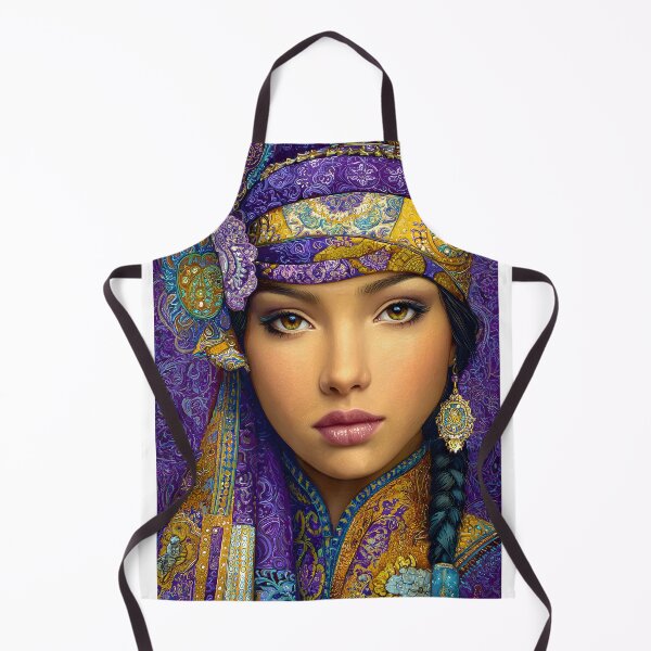 Item preview, Colorful Portrait in Traditional Attire with Embellishments designed and sold by Artessie.