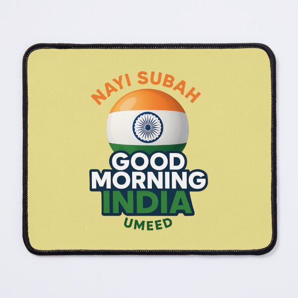 Item preview, Good Morning India, Nayi Subah, Umeed, Indian Pride, New Dawn, Hope and Unity designed and sold by Nest & Thread.